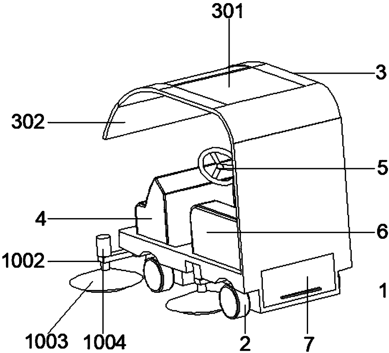 Environment-friendly electric road sweeper