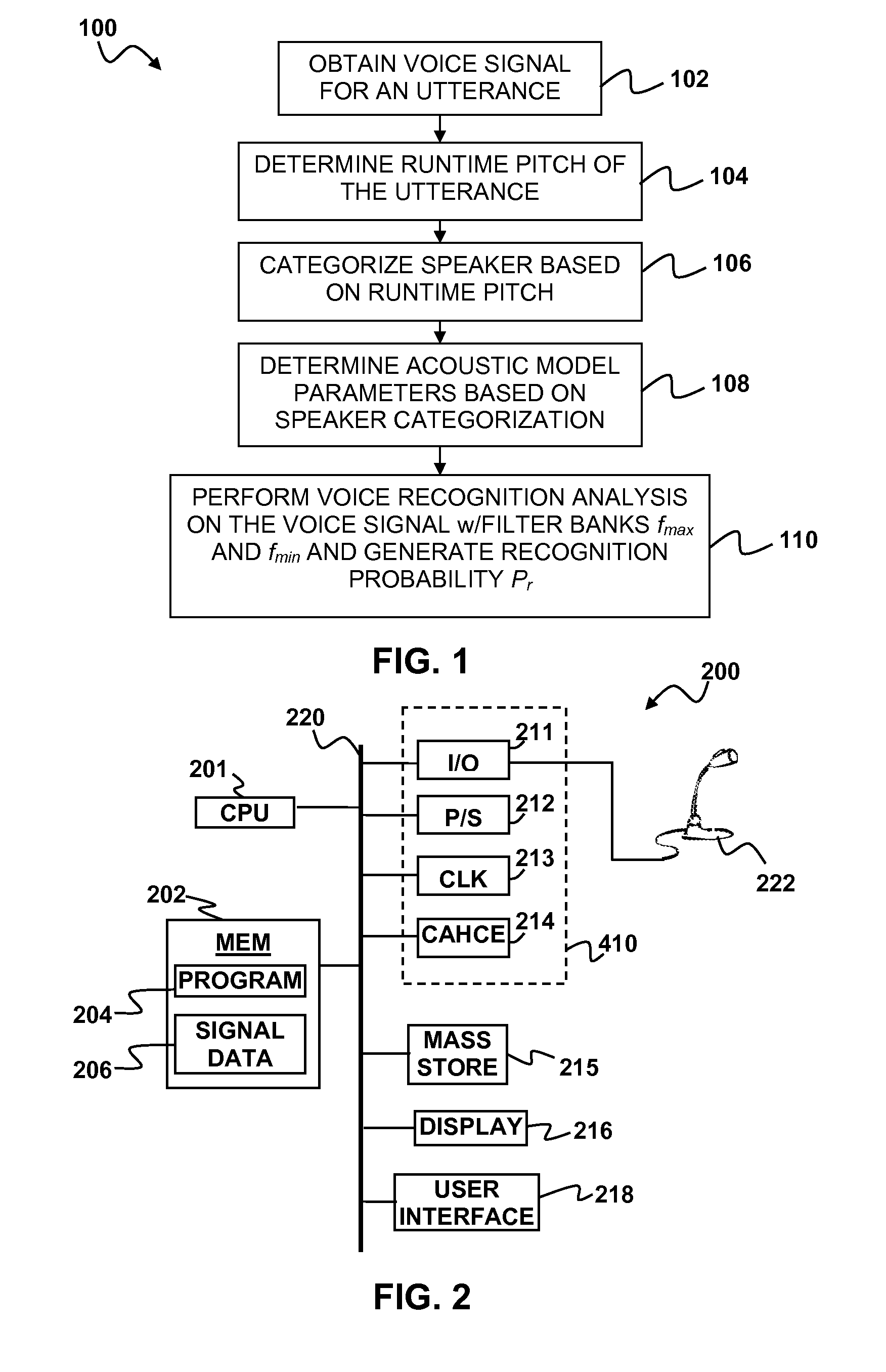 Voice recognition with dynamic filter bank adjustment based on speaker categorization