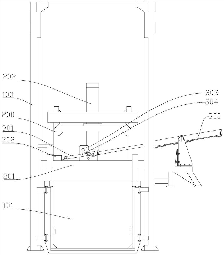 Side-turning vertical garbage compressor