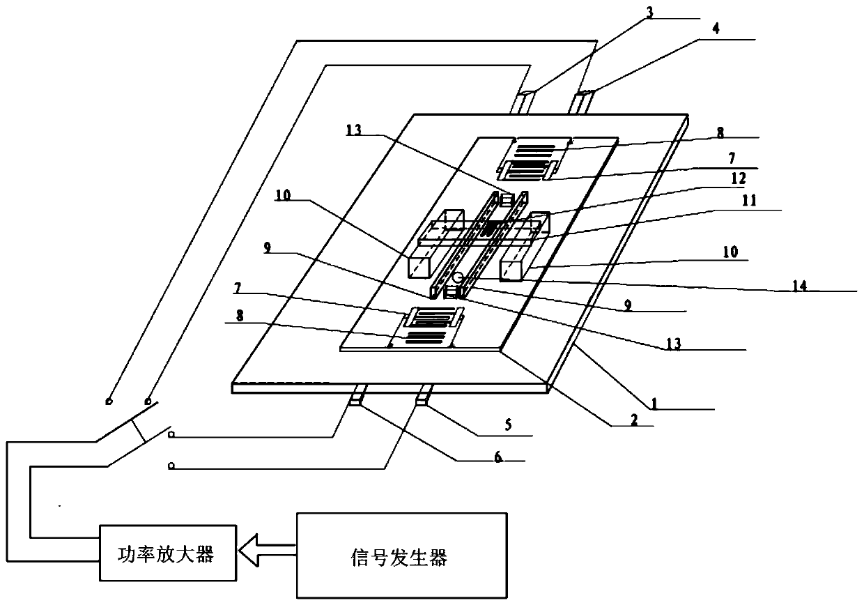 Device and method for cell breaking on piezoelectric substrate