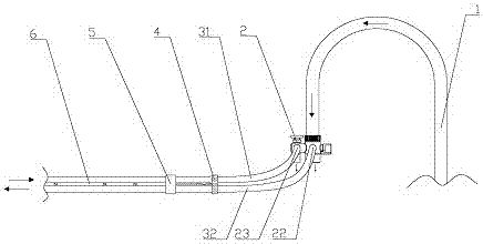 Conjoined pipe water delivery device and assembly method of water purification equipment