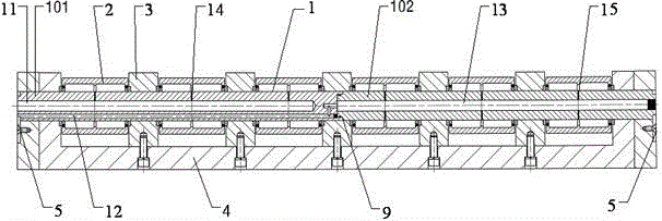 Lateral support structure for eighteen-roll mill