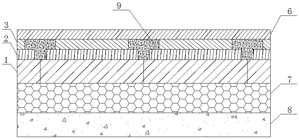 A continuous prefabricated asphalt pavement and its construction method