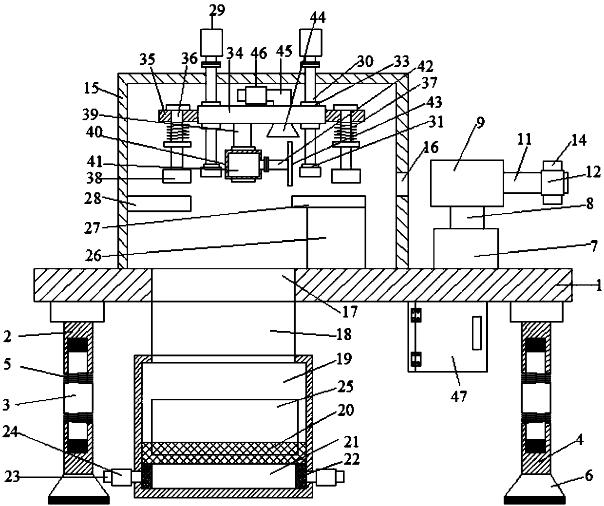 An automatic feeding steel bar cutting machine