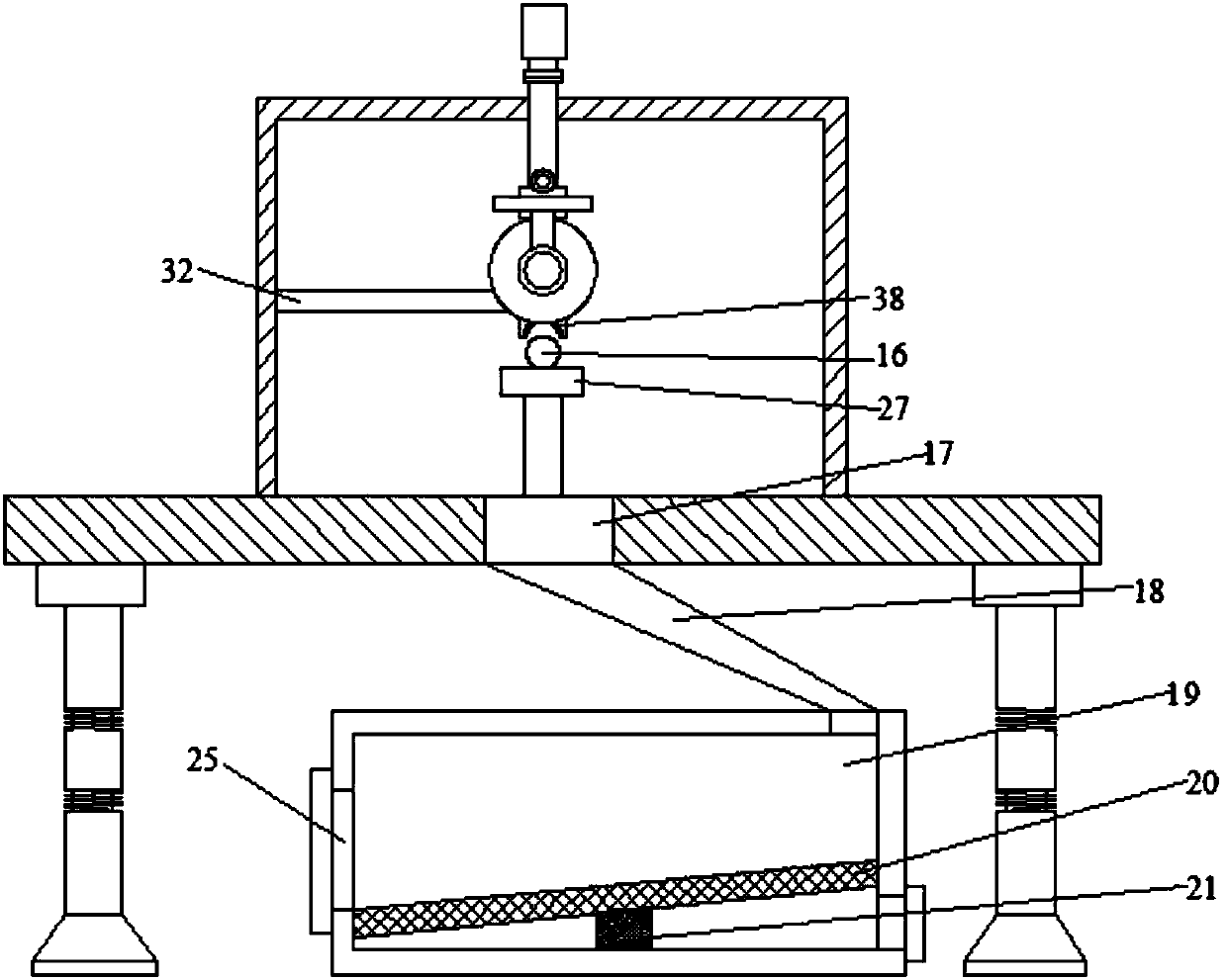 An automatic feeding steel bar cutting machine