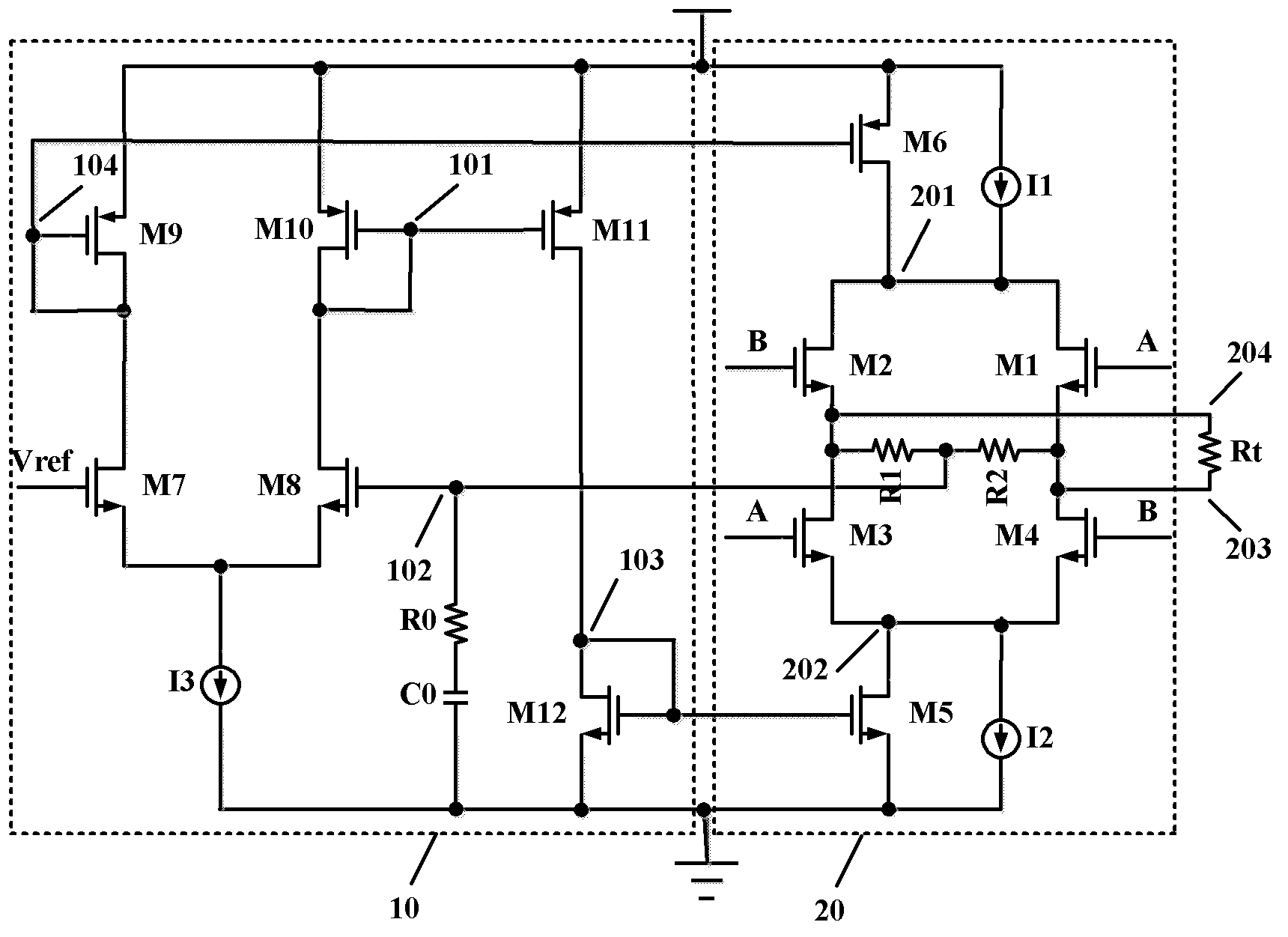 Low voltage differential signal driver provided with common-mode feedback