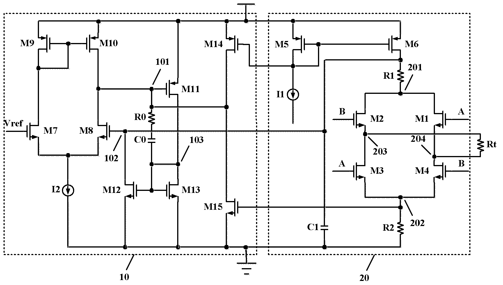 Low voltage differential signal driver provided with common-mode feedback