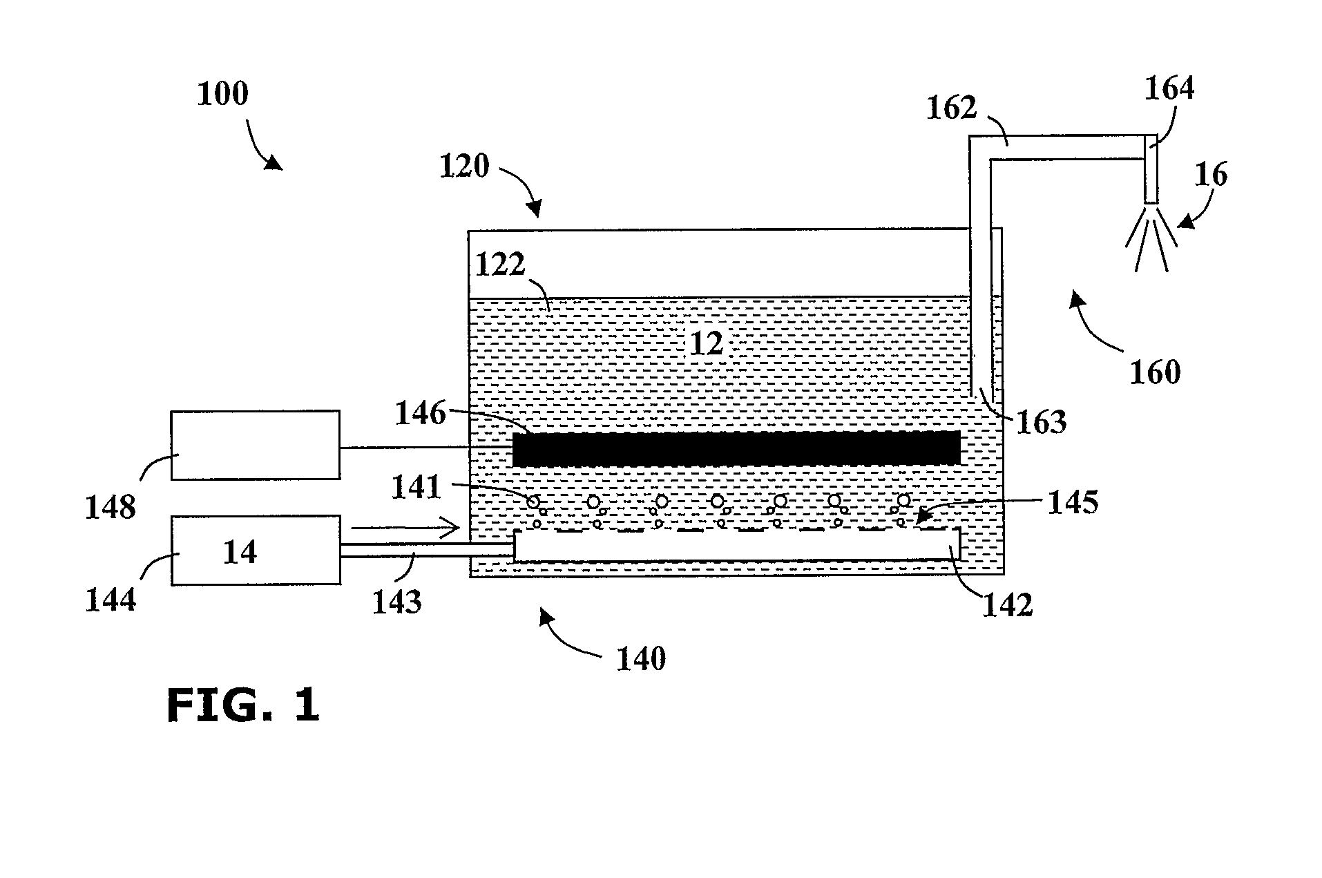 Sonic system and method for producing liquid-gas mixtures