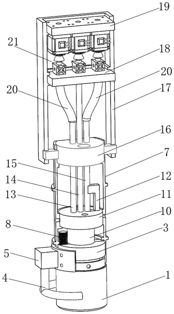 Integrated hot wire submerged arc welding device assisted by magnetic field