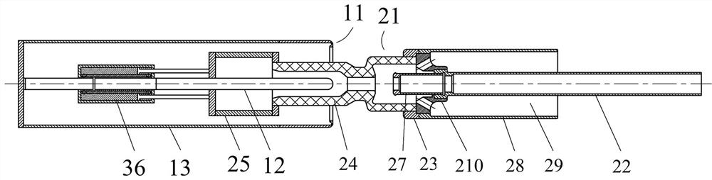 Compressed-air type arc extinguishing chamber capable of moving bidirectionally