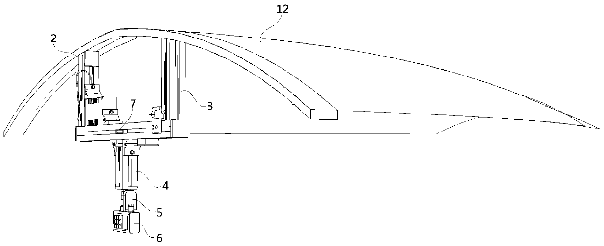 Installation positioning adjustment device for sun shade in driver's cab of motor train unit and positioning method of installation positioning adjustment device