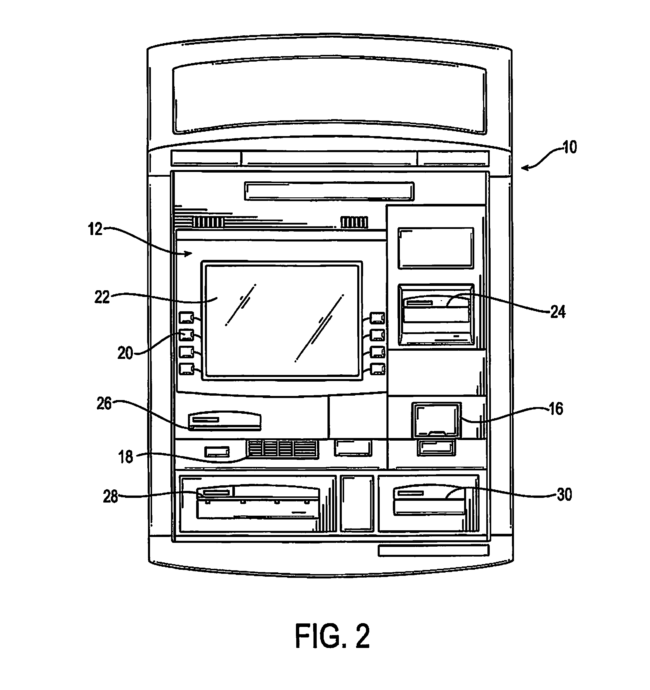 Automated teller machine with an encrypting card reader and an encrypting pin pad