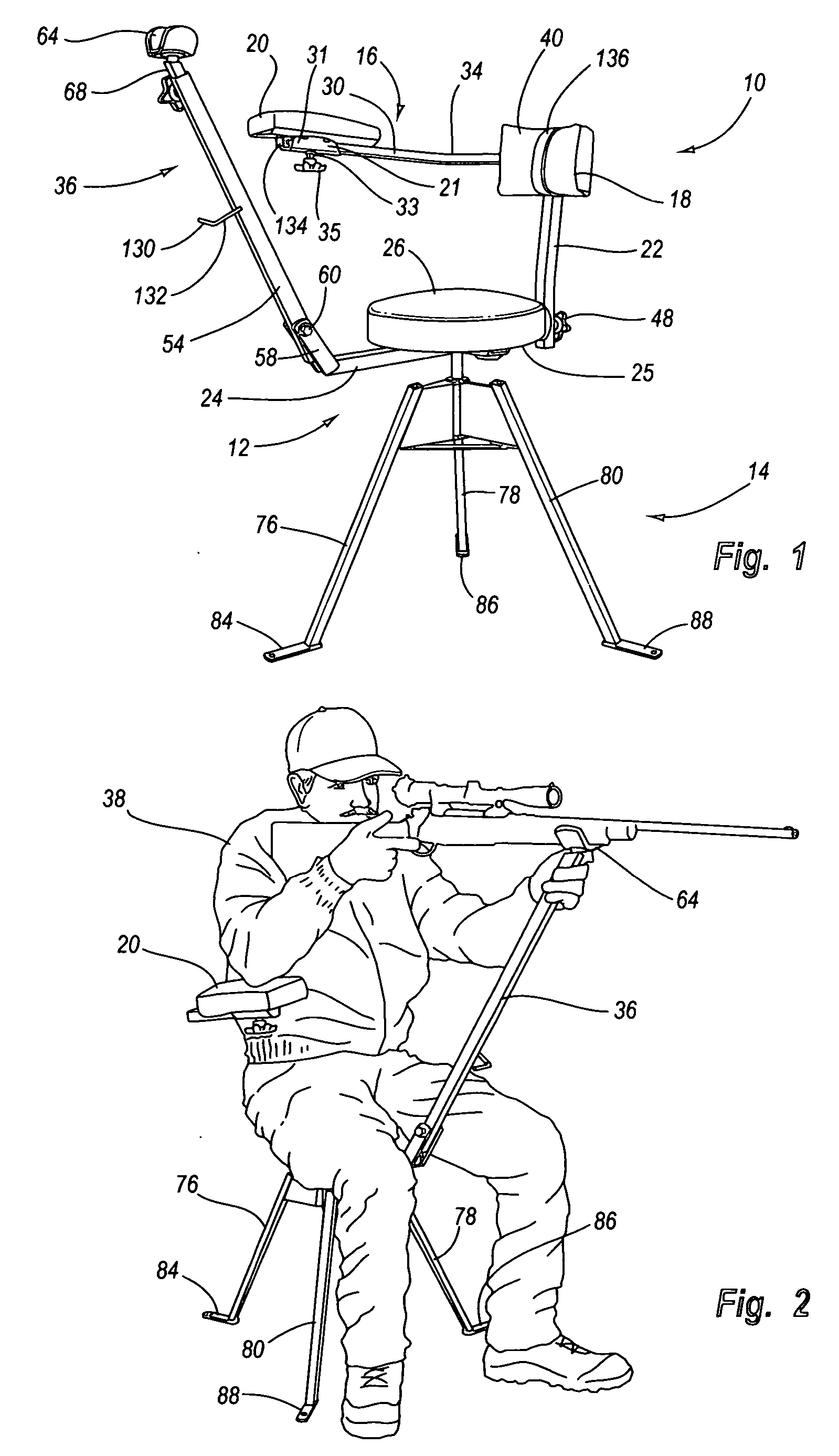 Foldable shooting chair