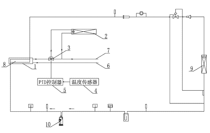 Cooling water type stepless control condensed heat recovery system