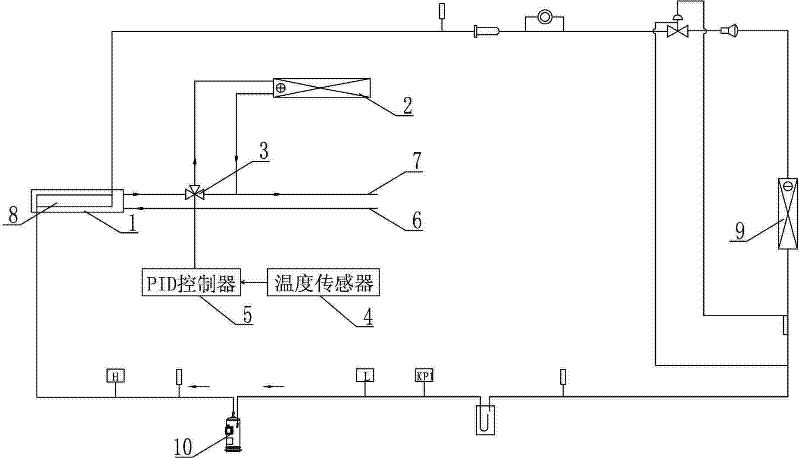 Cooling water type stepless control condensed heat recovery system