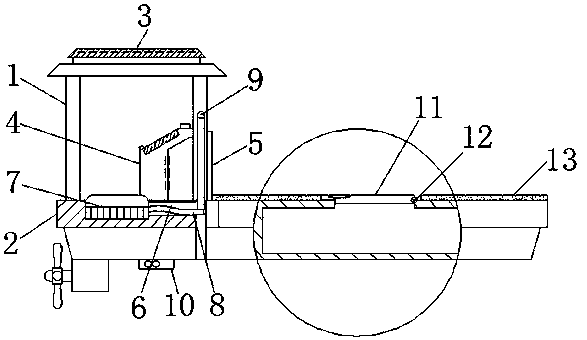 Water source purification and oxygen increasing ecological environmental protection device convenient to move