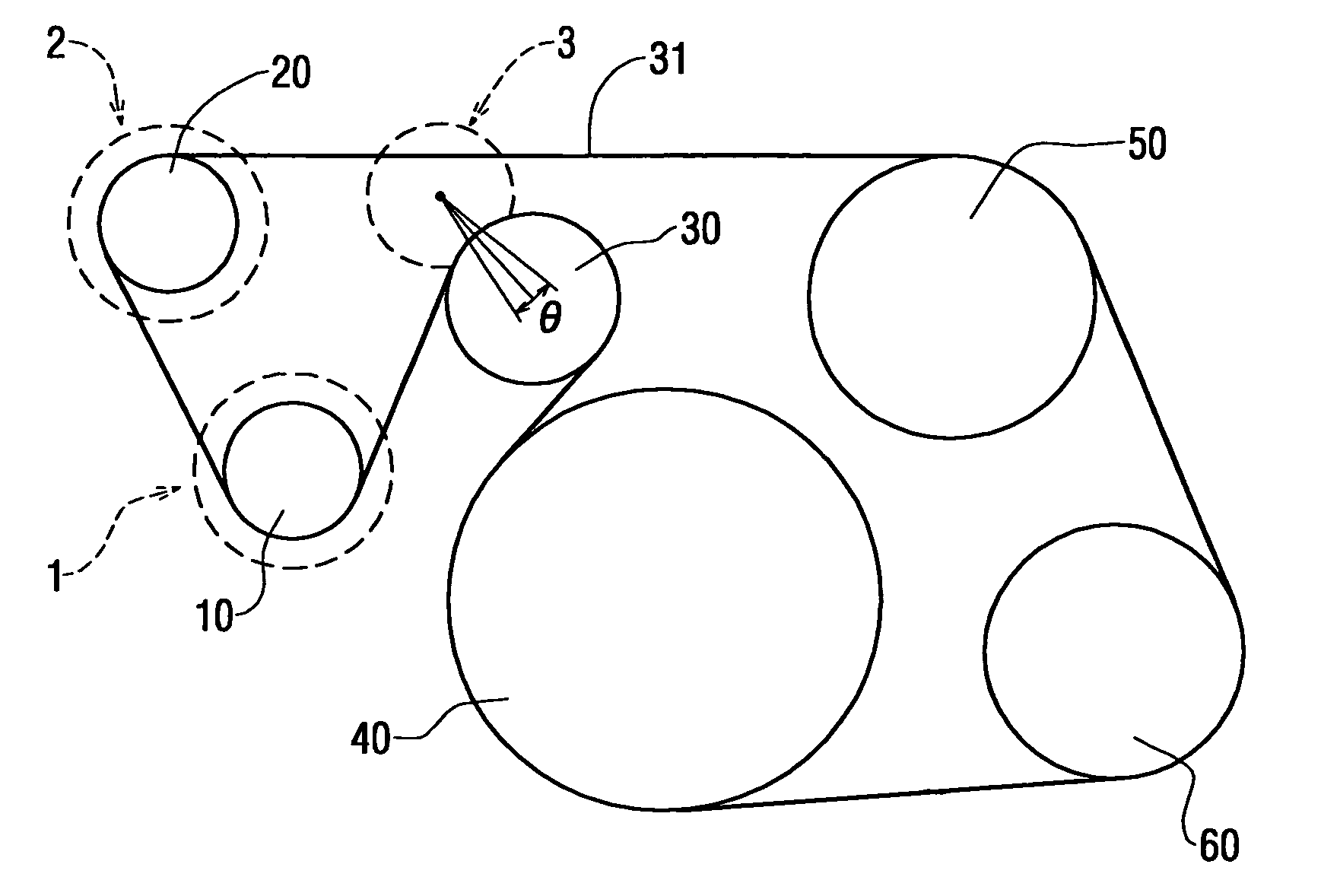 Belt-drive system driven by internal combustion engine mounted on automotive vehicle