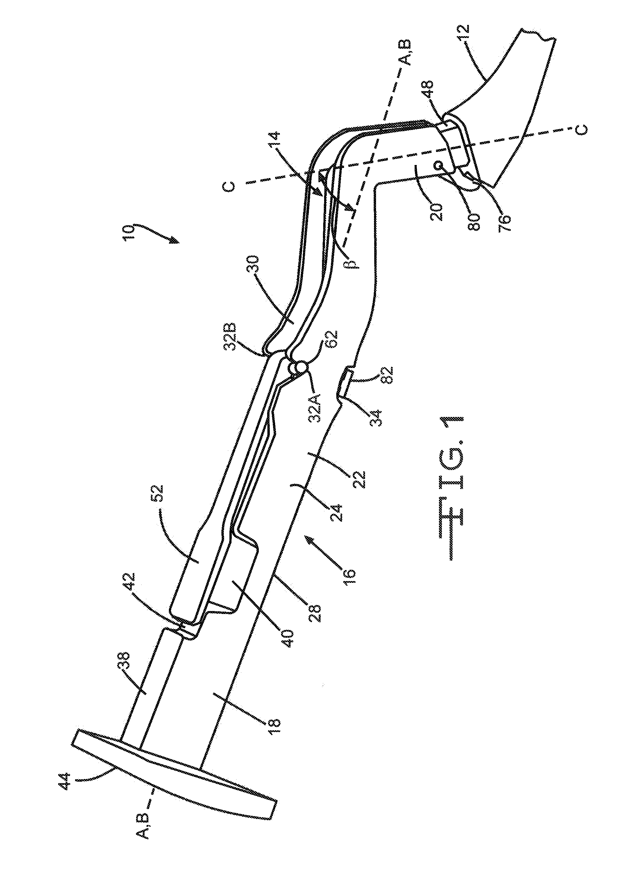 Double Offset Surgical Tool Handle Assembly To Provide Greater Offset From The Coronal Plane