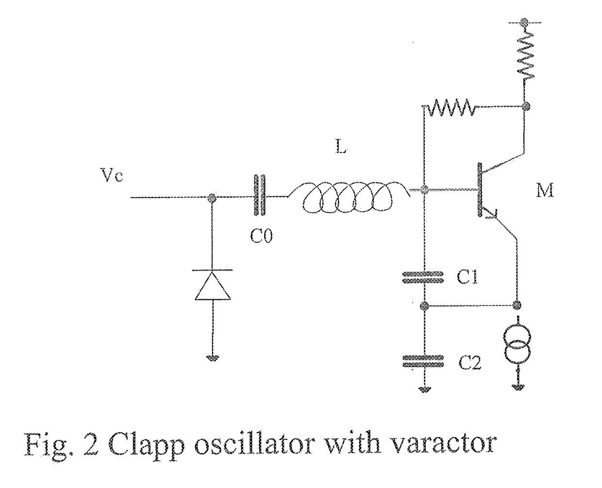 Variable frequency oscillator having wide tuning range and low phase noise