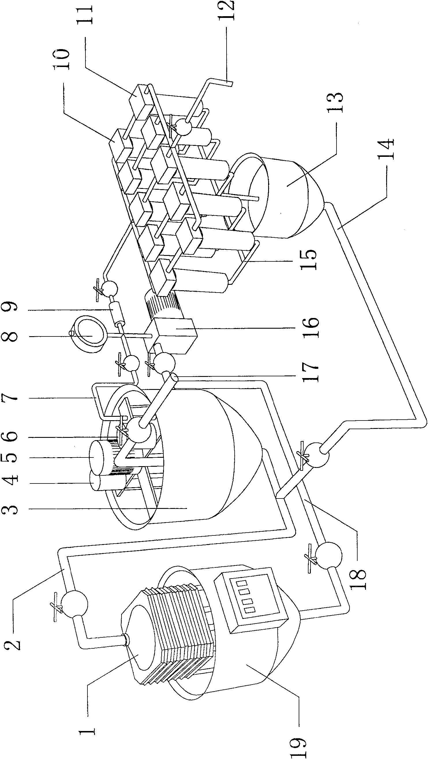 Heavy metal waste water continuous treating method and treating device thereof