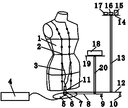 Device and method for testing electricity storage capacity of solar energy clothes in unstable state environment