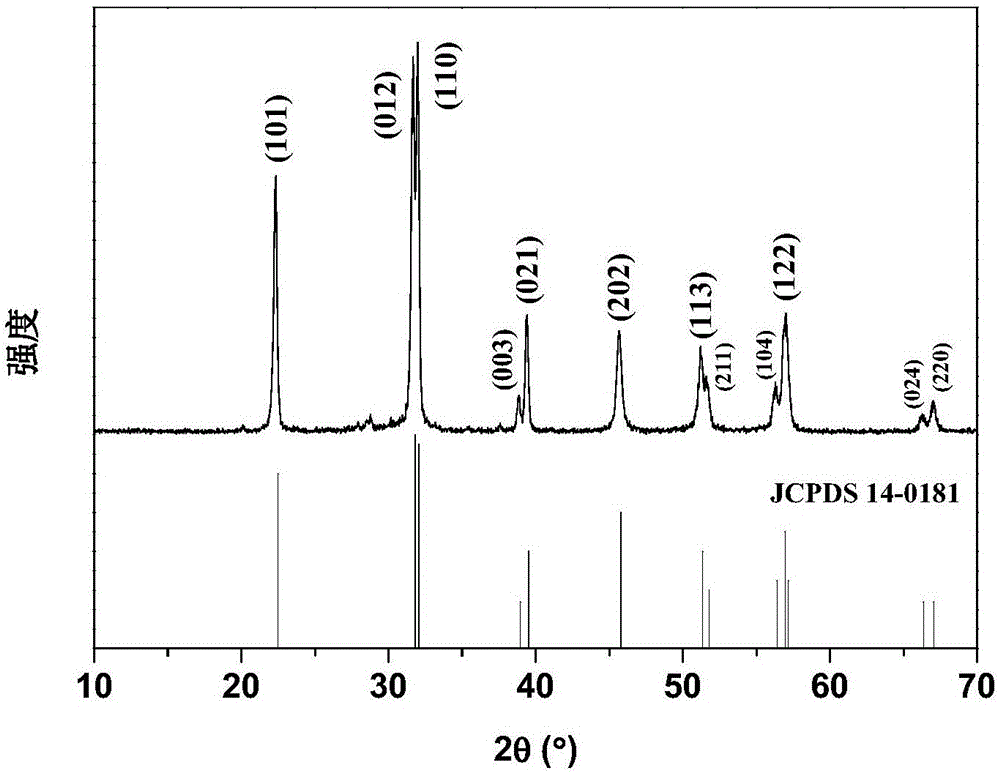 Bismuth ferrite/nickel hydroxide secondary alkali battery and preparation method therefor