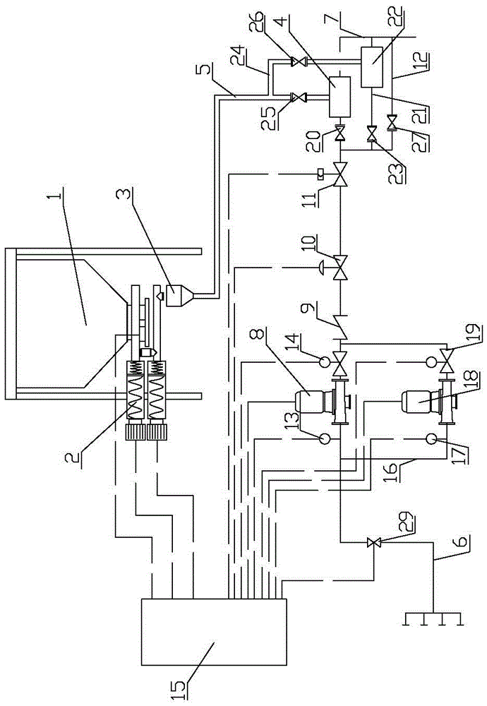 Electric drive water powder continuous mixing device