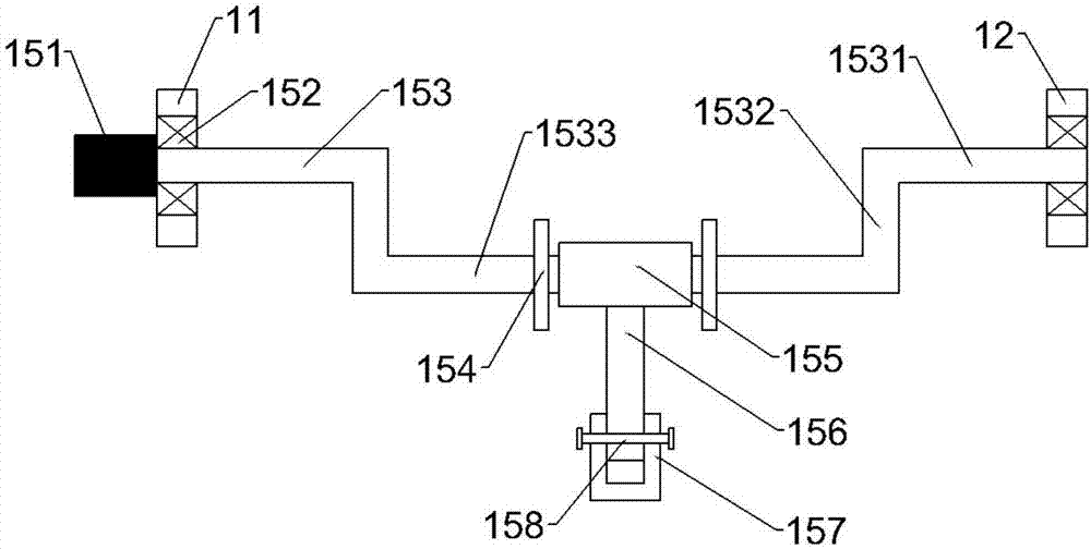 Up-down-left-right reciprocating motion type device for sewage treatment