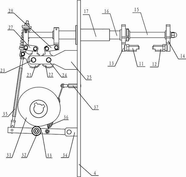 Operation method and structure of package bag bi-directional-discharge opening sealing device