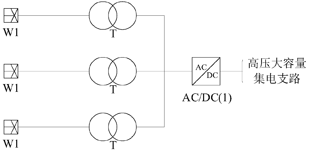 Offshore-based AC/DC MMC hybrid current collection circuit and current collection method