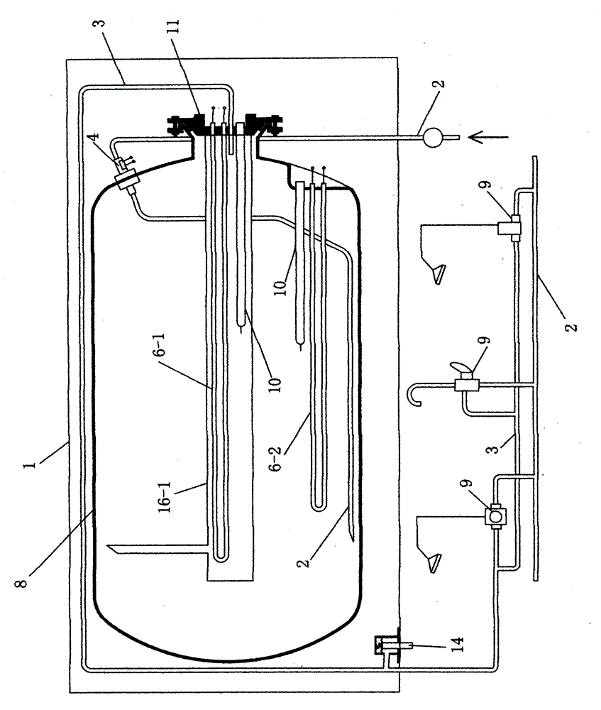 Rapid-heating type electric water heater provided with water flow sensor with pressure reduction function