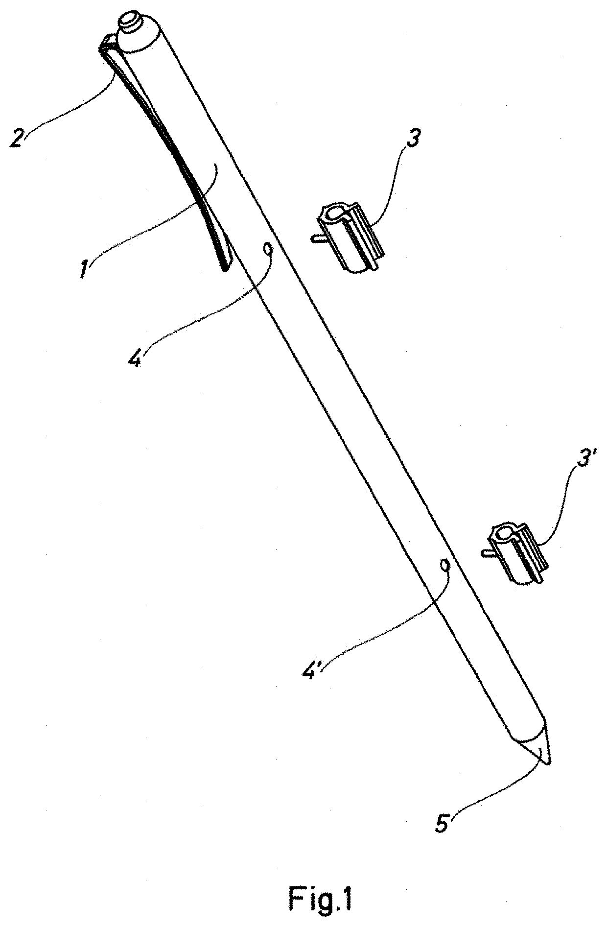 Device for attaching glasses to garments