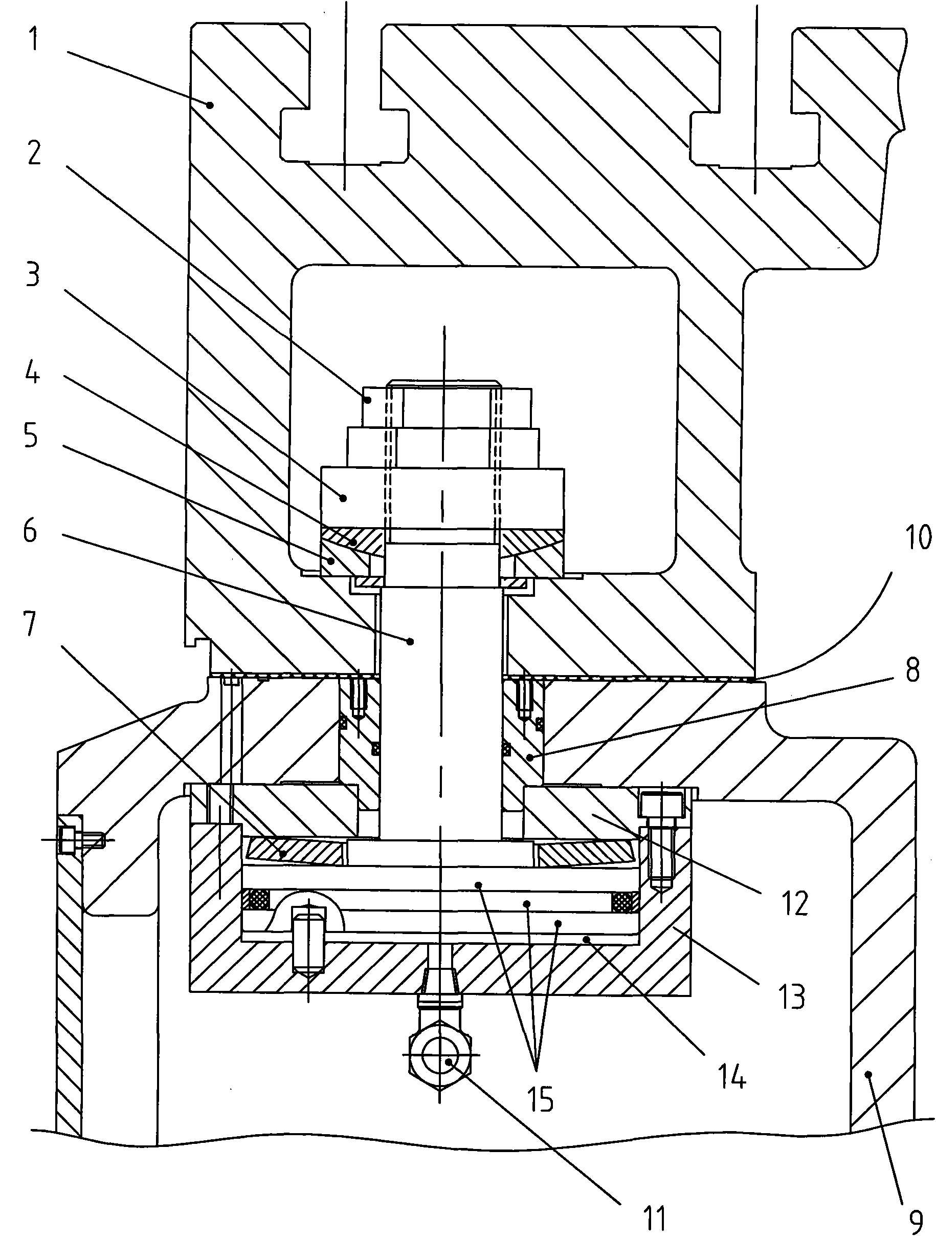 Mechanical clamping device for rotary workbench
