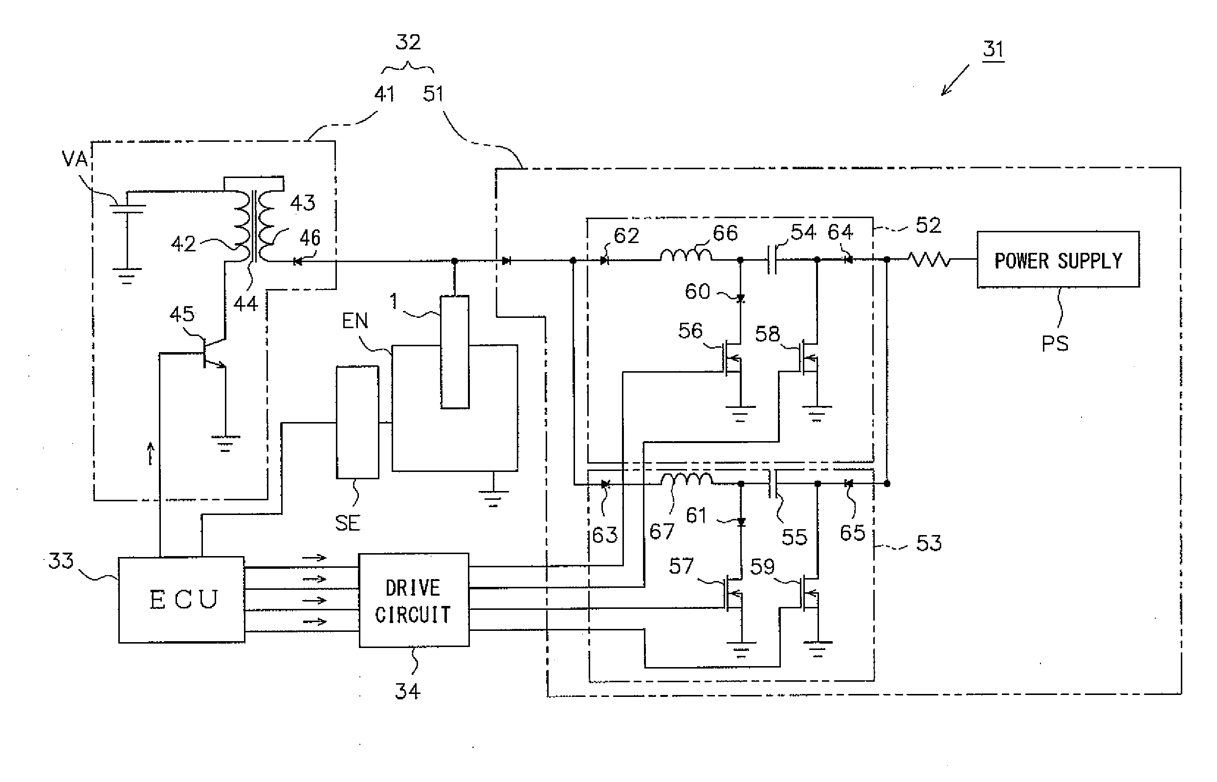 Ignition apparatus for plasma jet ignition plug and ignition system