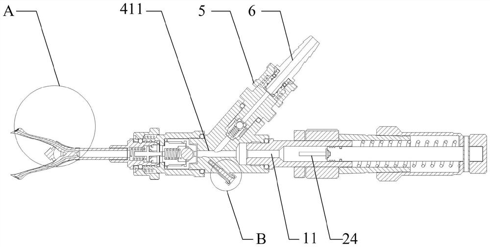 Bursaphelenchus xylophilus disease multi-micropore non-return quick suction needle type trunk pesticide injection device