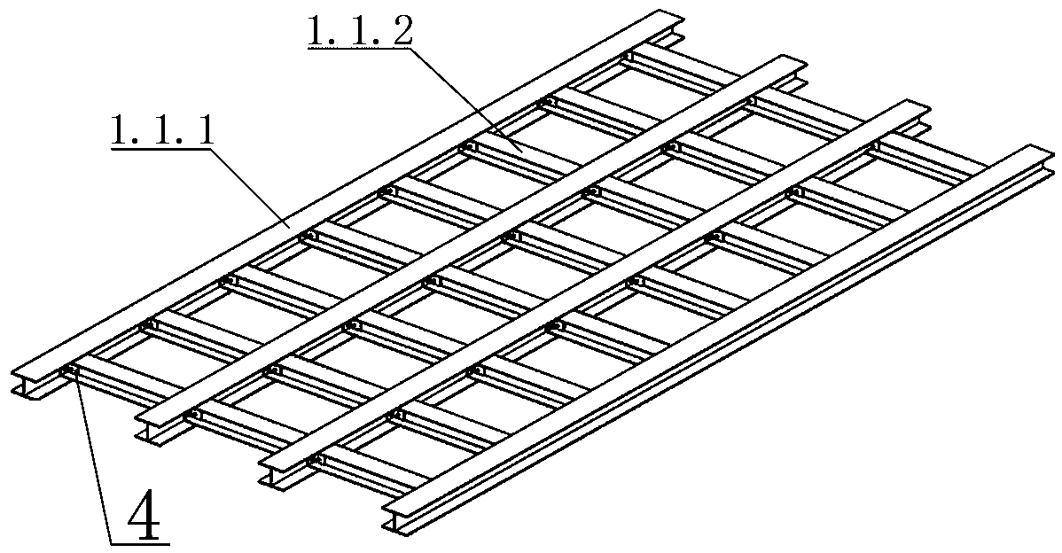 Cold-formed thin-walled steel tic-tac-toe floor slab structure and construction method thereof