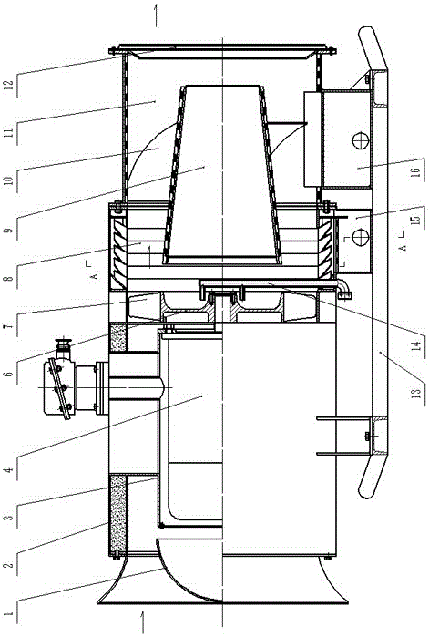 A mine wet dust collector