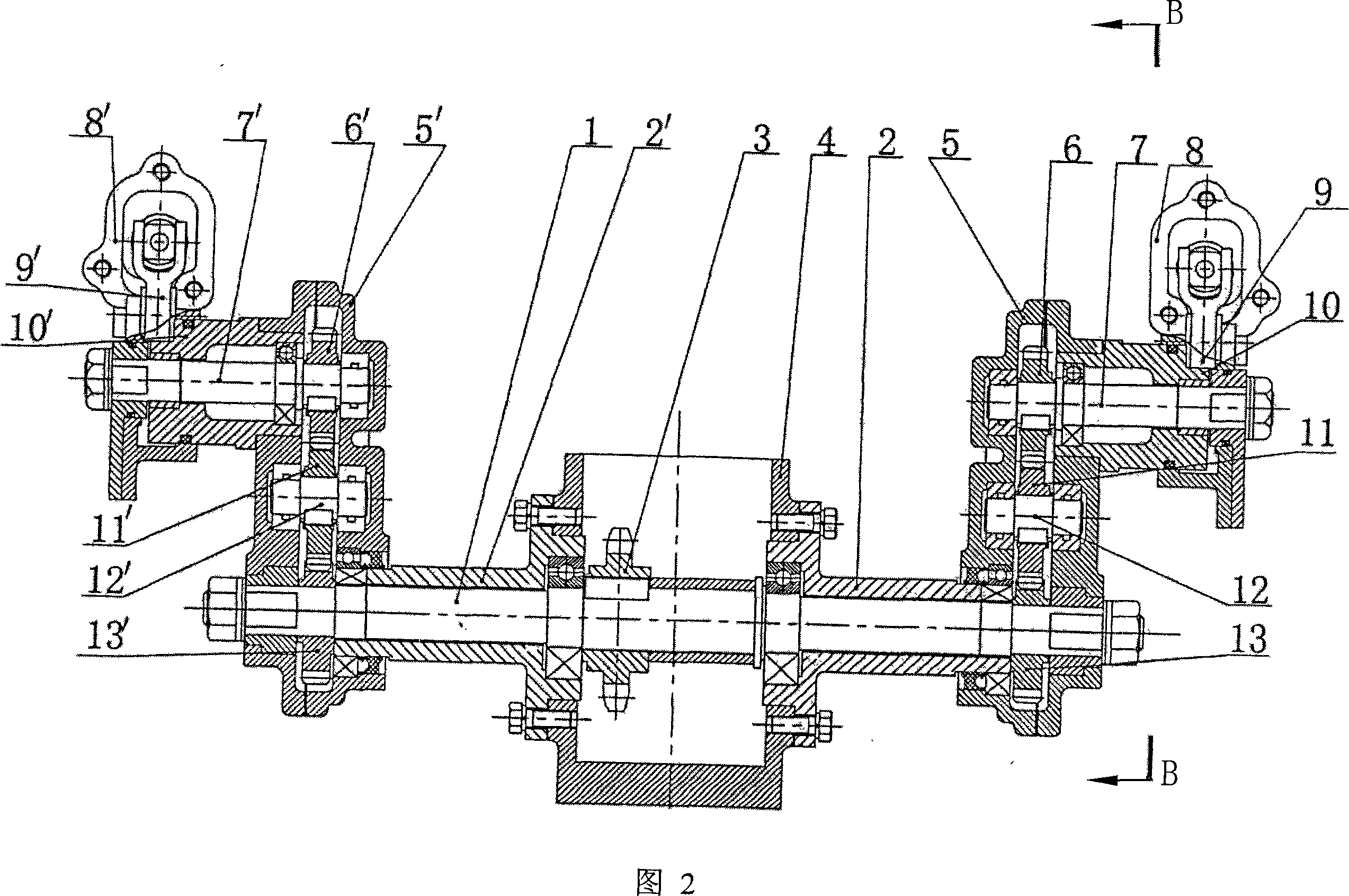 Rotary separating and planting mechanism with offset elliptic gear of walking rice transplanter