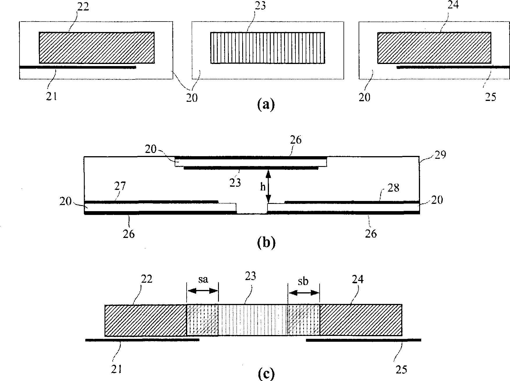 High-power superconduction filter with superimposed structure