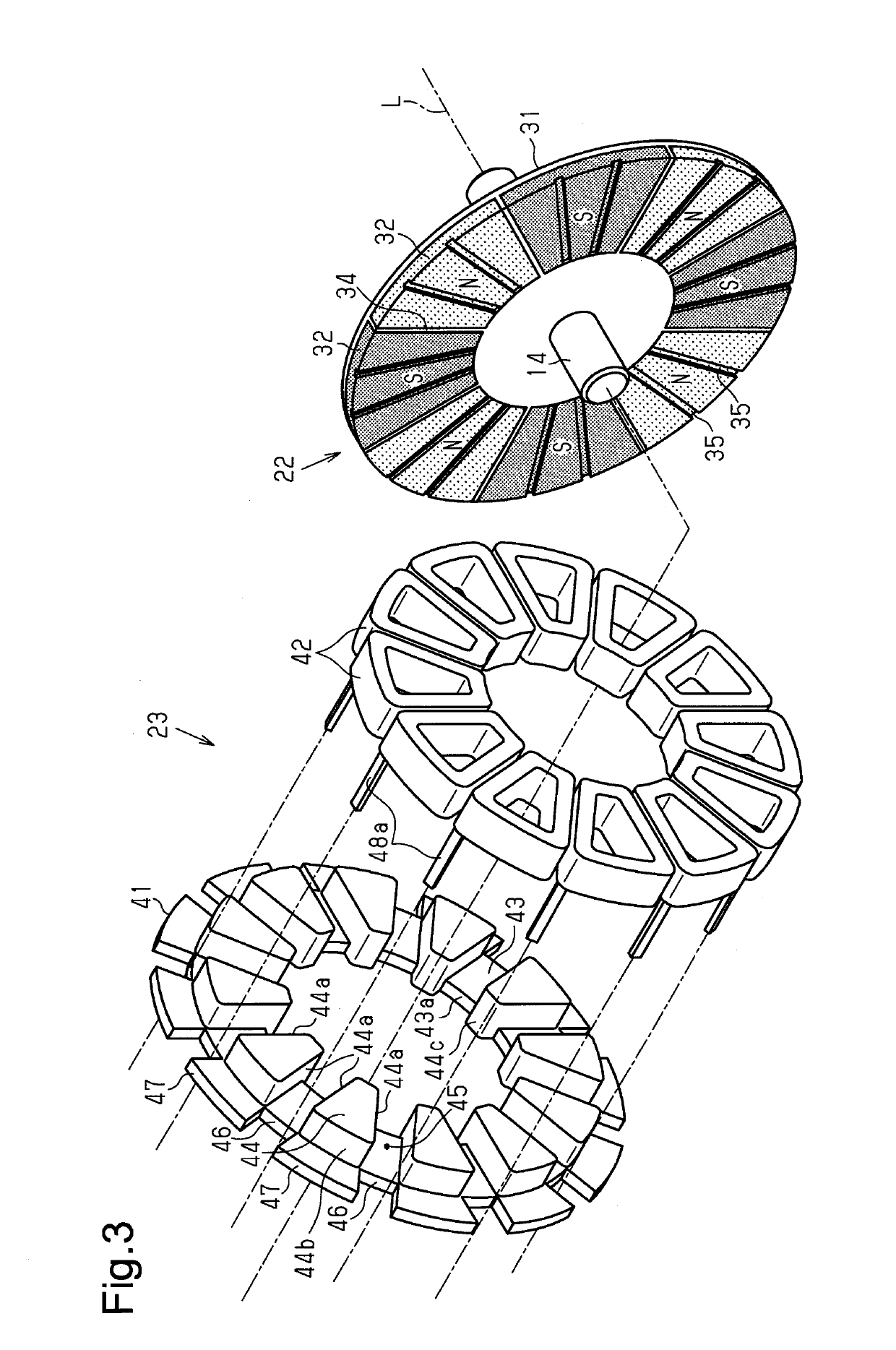 Attachment structure for vehicle motor, in-vehicle equipment, and brushless motor