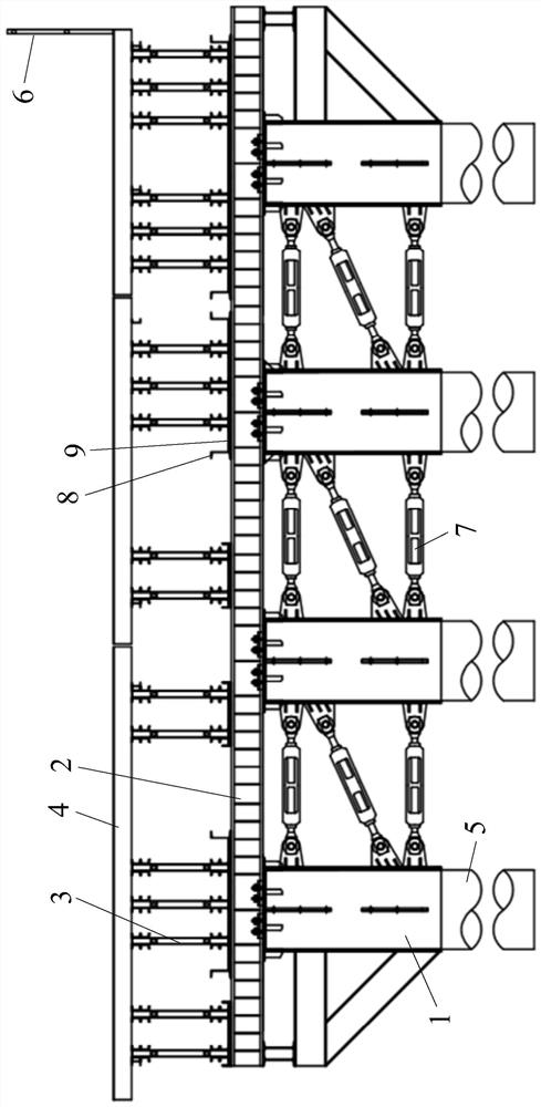 Non-landing movable steel platform with pile guiding function