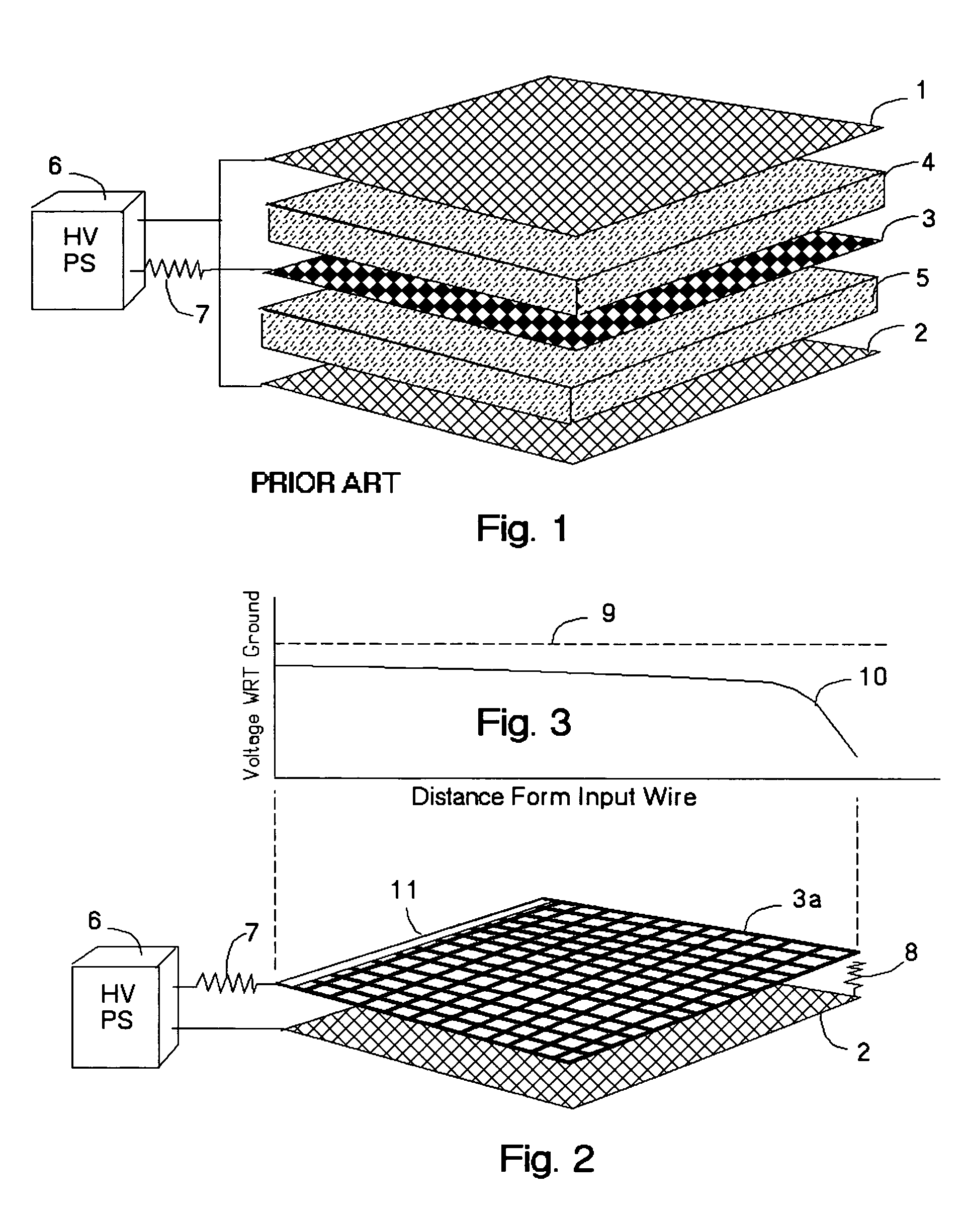 Electronic air filter with resistive screen and electronic modular assembly