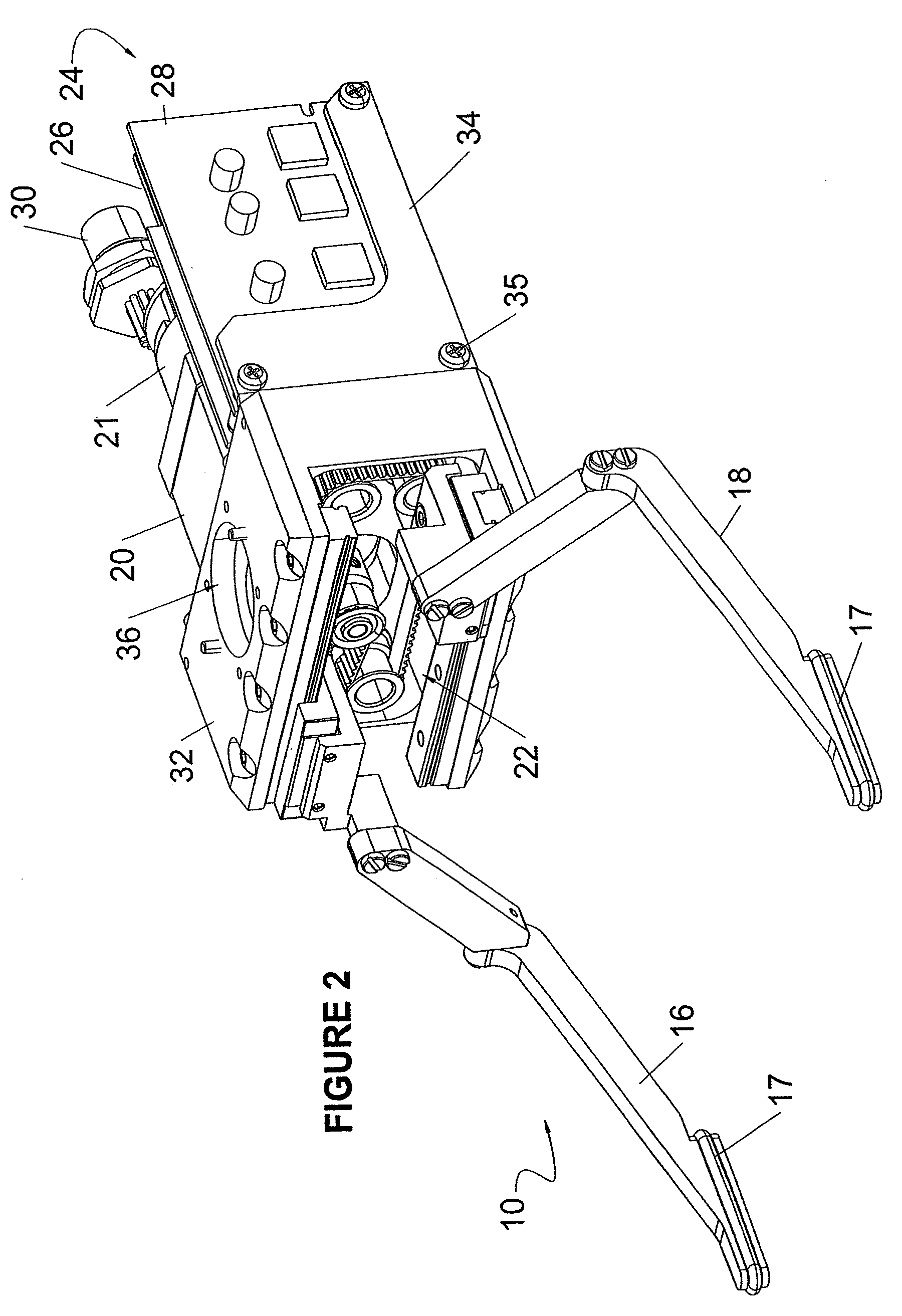 Belt-driven robotic gripping device and method for operating