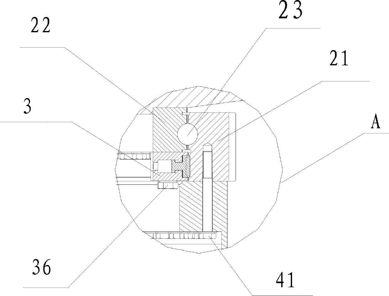 Braking device of wind power generation yaw bearing