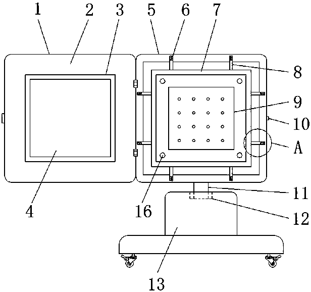 Anti-shock fixing device and anti-shock fixing method for touch screens