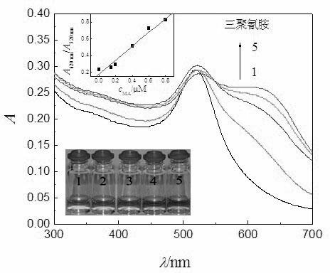 Quick detection method for melamine in dairy products