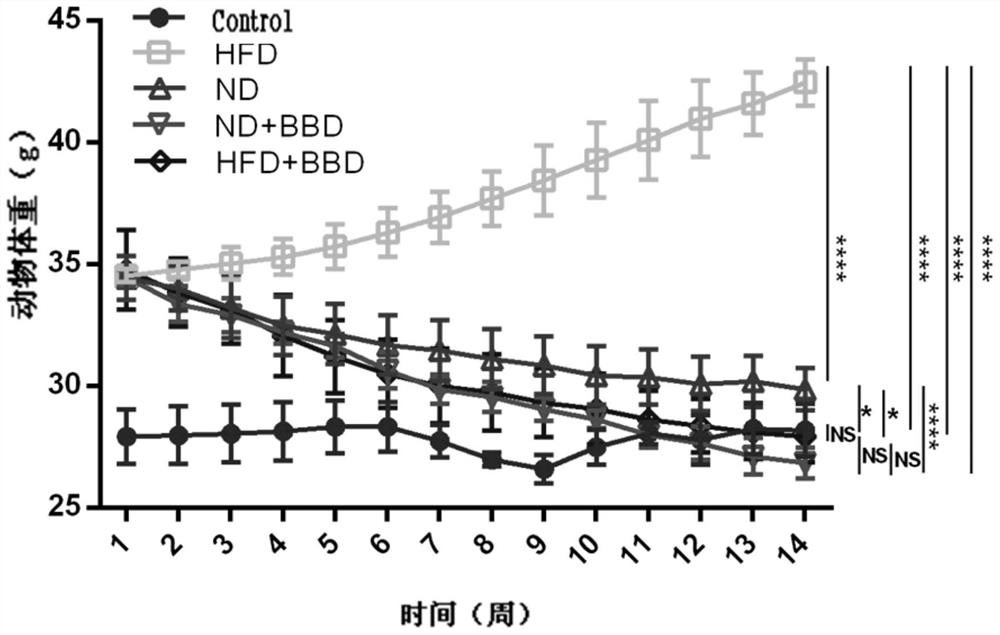 Application of Babaodan in the preparation of medicine for treating non-alcoholic fatty liver