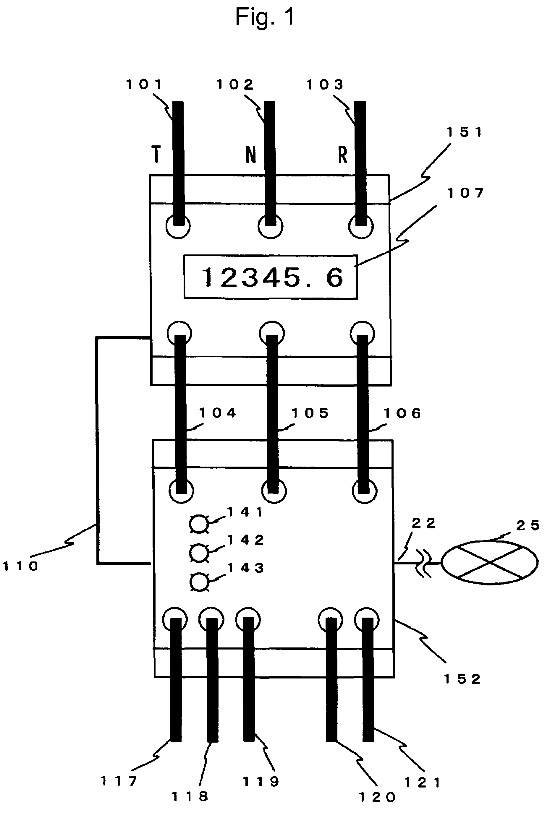 Power consumption measuring device and power control system