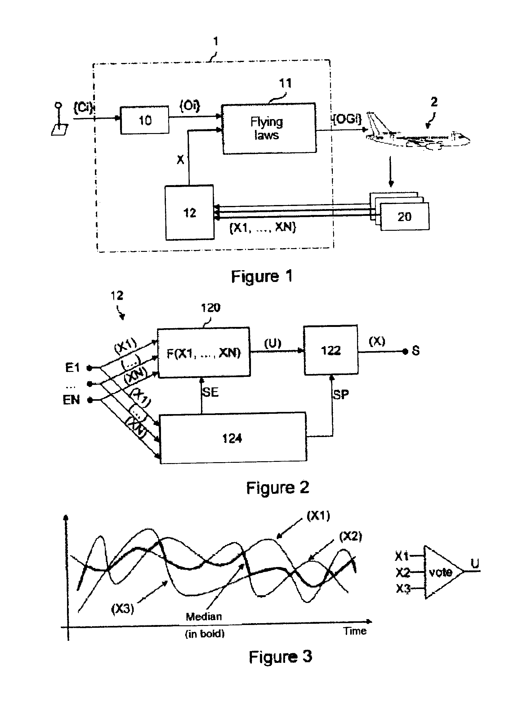 System for processing redundant signals, associated method, and aircraft comprising such a system