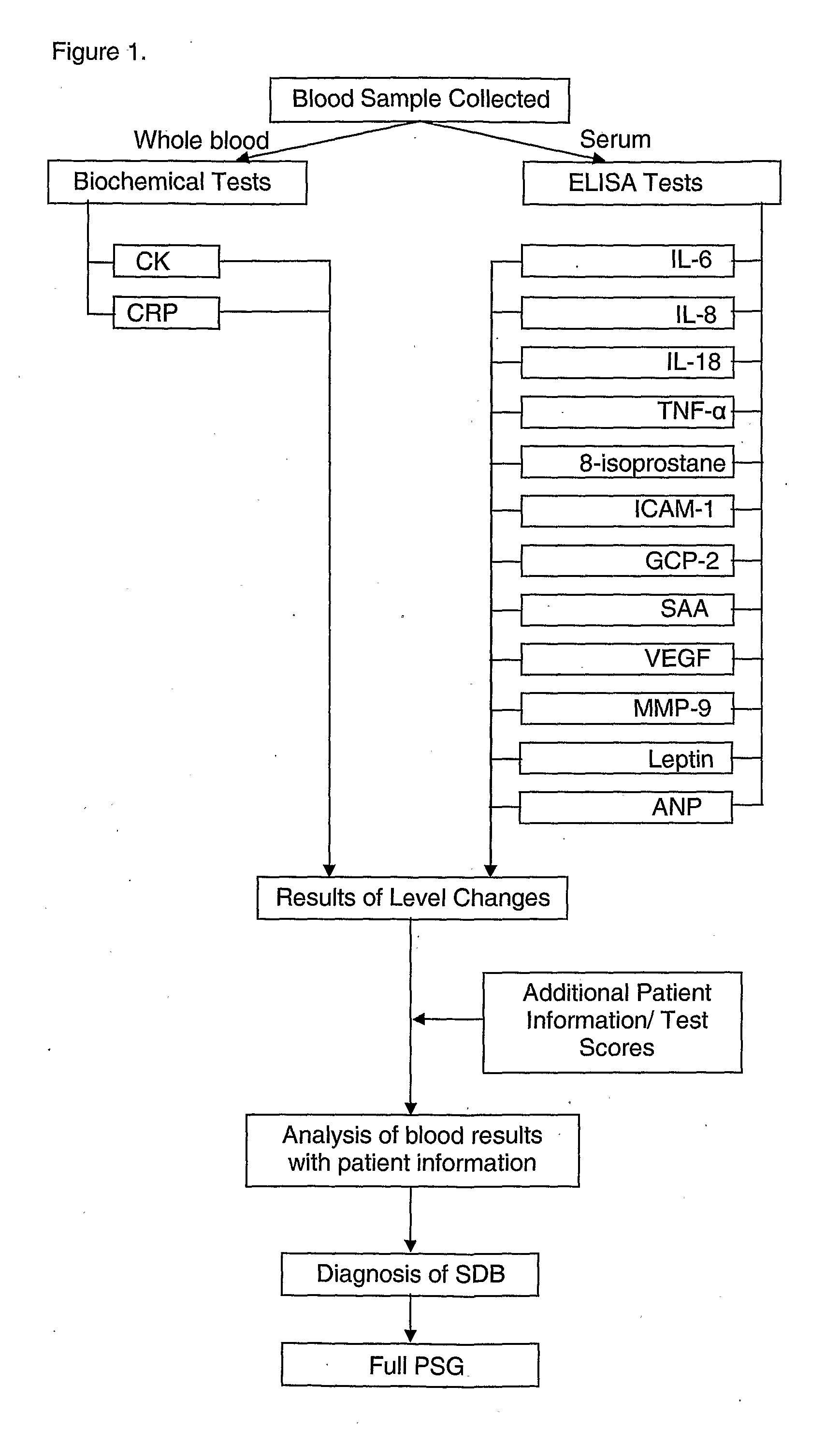 Blood protein markers in methods and apparatuses to aid diagnosis and management of sleep disordered breathing